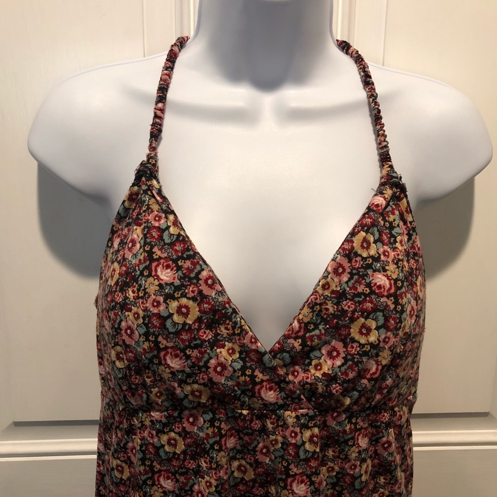 Weavers Floral Racer Back Dress Size Large (L)